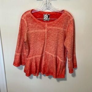 Anthropologie Women’s AKEMI + KIN Seamed Peplum Oversized Top / Size M / Orange